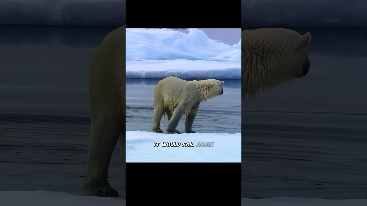 The moment a polar bear catches a seal. #animals #usa #fyp #documentary