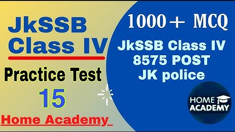 JKSSB Class IV #Practice Test #Indian History MCQ #1000 MCQ series by home academy