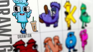 Drawing Alphabet Lore Human (Poor) / Uncomplete Humanized Alphabet Lore Transform/ I - P #drawing