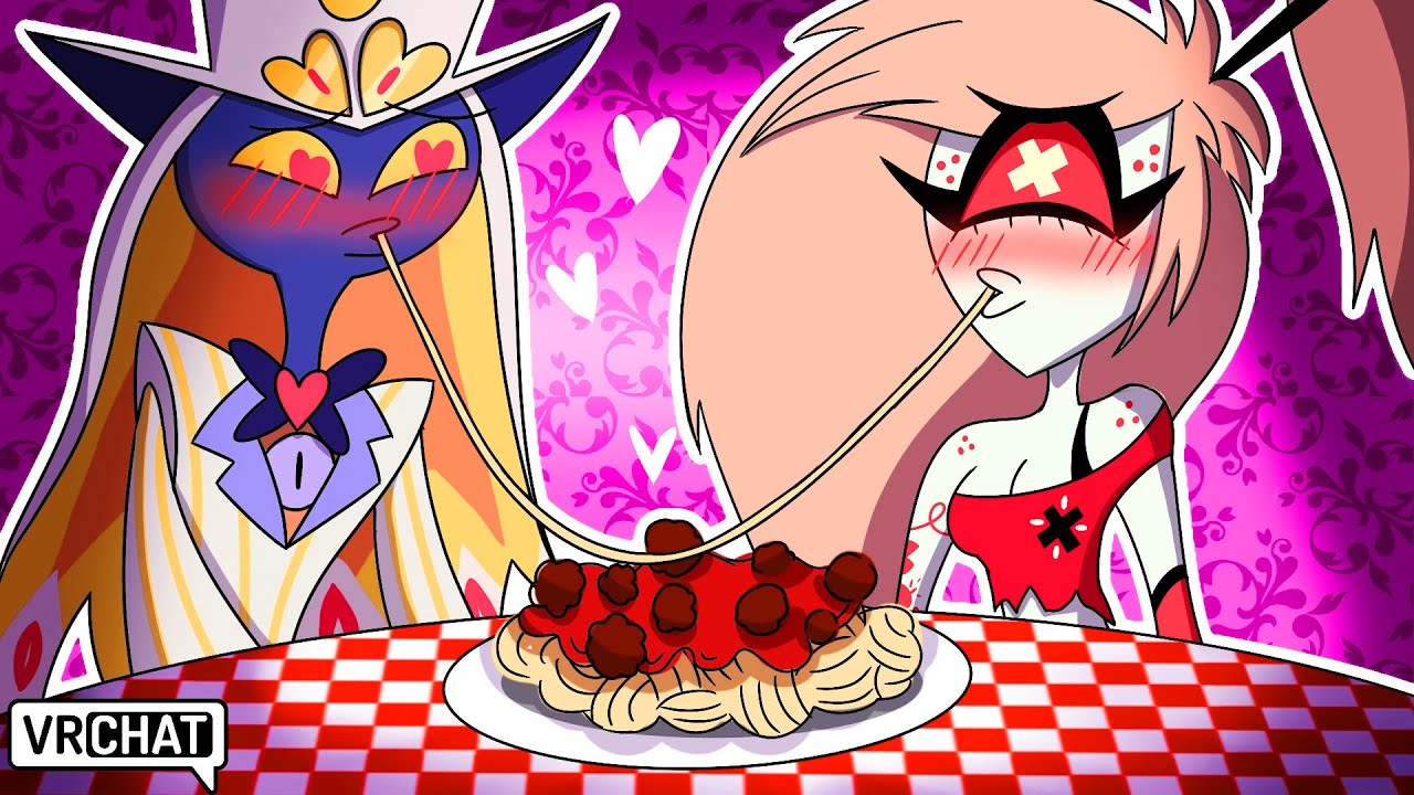 Черри Бомб идёт на свидание с сэром Пентиусом в Hazbin Hotel VRChat