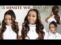 Balayage Brown Highlight Hair! Completely Glueless 7x5 Bye Bye Knots Body Wave Wig! ft BeautyForever