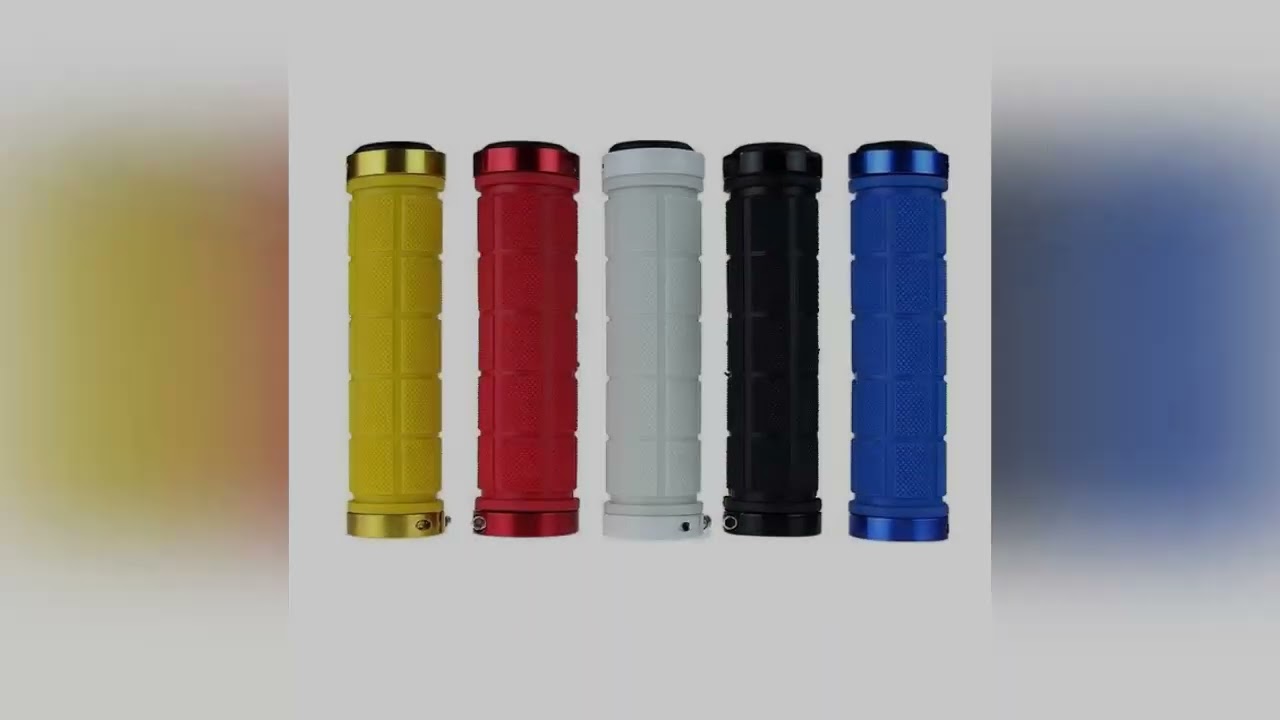 Bike Handlebar Grips Rubber Comfortable for MTB/BMX with Plastic End Caps