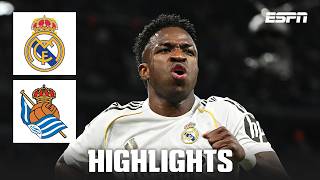 Vinícius Júnior’s BRACE helps Real Madrid to 4-1 win vs. Real Sociedad | LaLiga Highlights