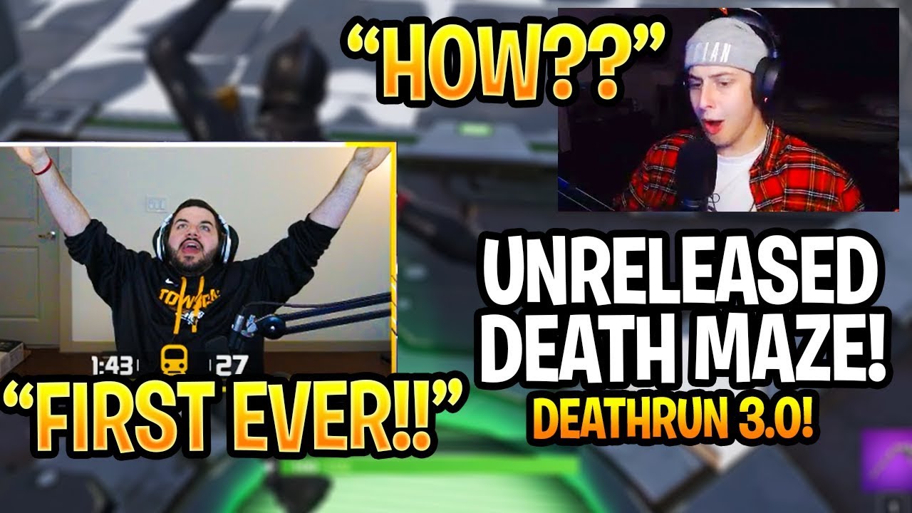 CourageJD Finishes Cizzors NEW UNRELEASED Death Maze Deathrun 3.0 World Record Fortnite Leaked Code