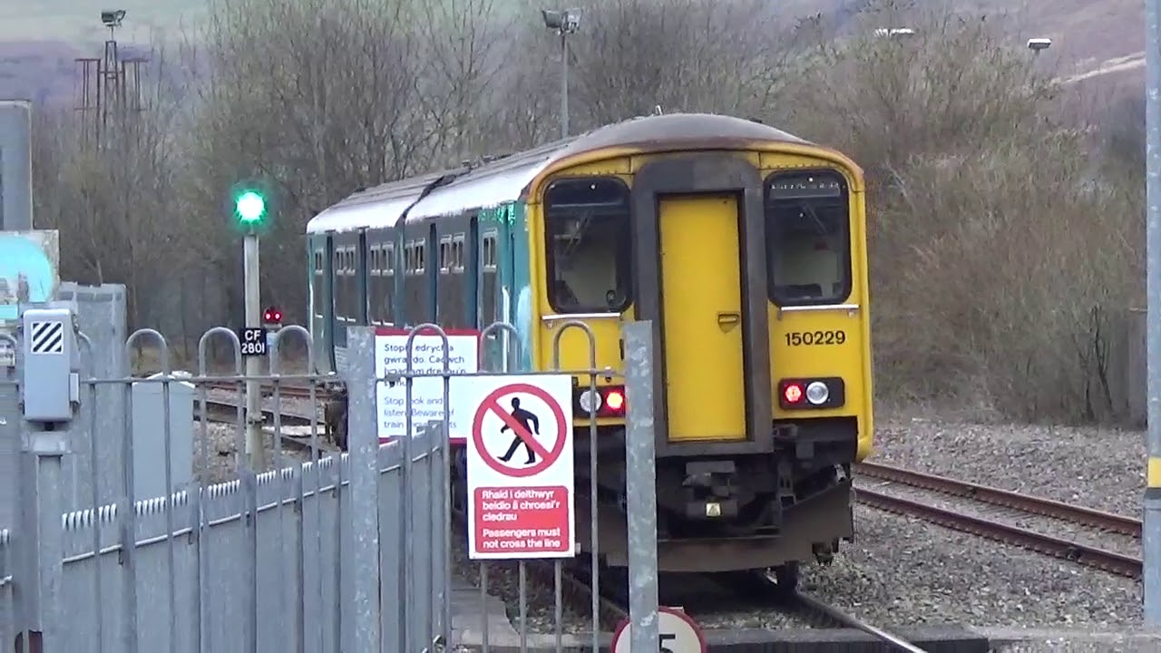 Rhymney train stationtrain going to Cardiff central YouTube