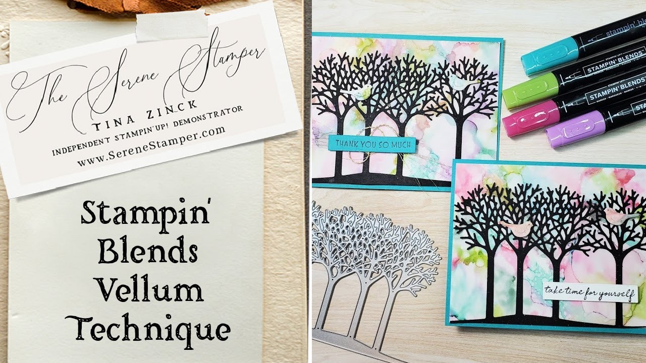 Stampin' Blends Vellum Technique Alcohol Ink Background