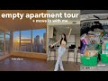 EMPTY APARTMENT TOUR + MOVE IN WITH ME (move in vlog 1📦)