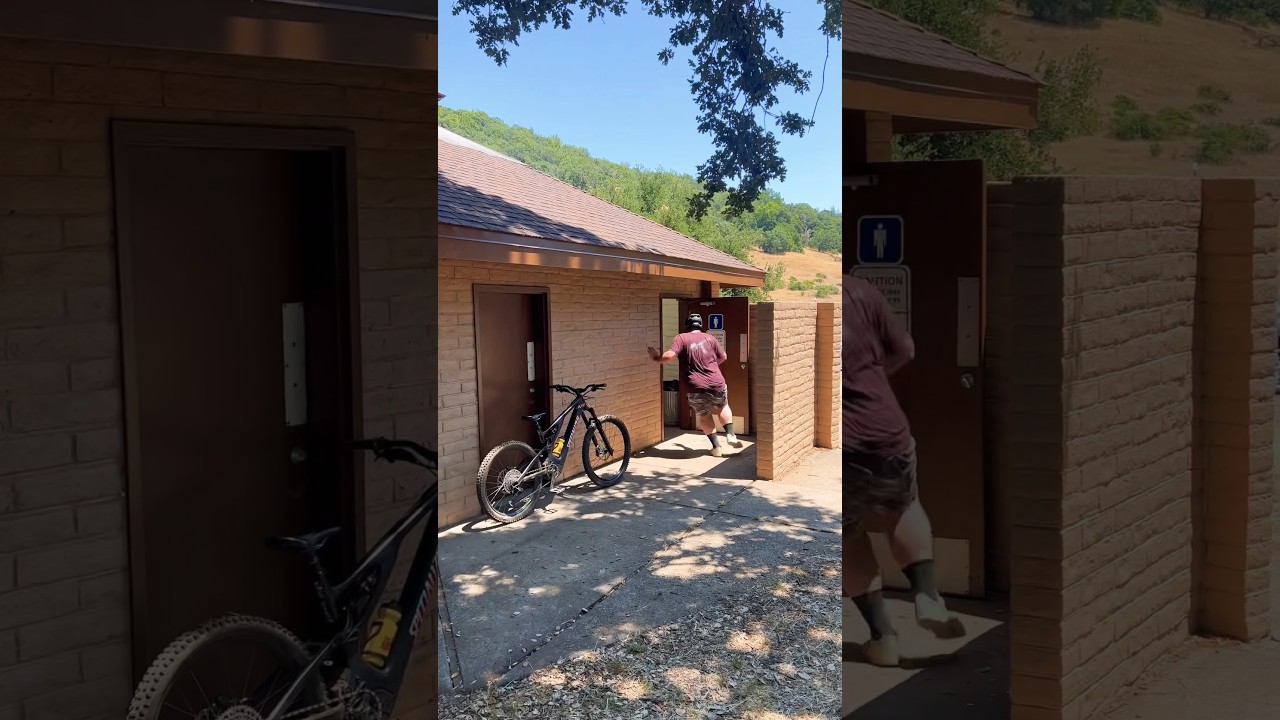 Going To The Bathroom With Expensive Bike 