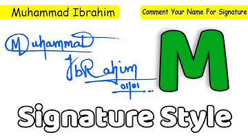 ✔️ Muhammad Ibrahim Name Signature Style Request Done