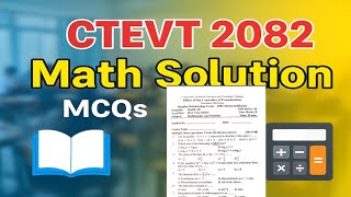 Ctevt 2082 Mathematics Statistics Mcqs Solution First Year Health Al Mcqs