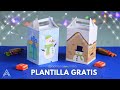 🎄Descarga gratis 2 cajitas navideñas, una para colorear y otra de casita de jengibre 🎄Caja dulcero