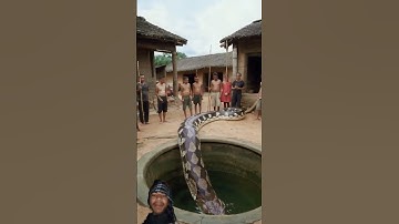 The dog kept barking because of the big python was spotted #youtubeshorts