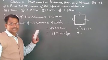 Class 5 Learning Mathematics Perimeter , Area Volume . Ex 73 Part 1 By Manoj Prasad Karn.