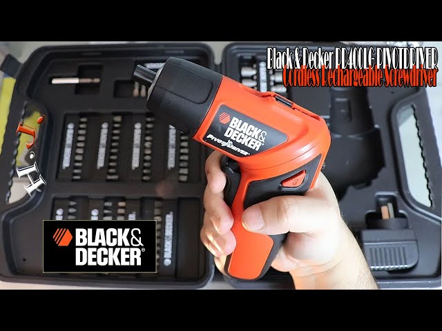 BLACK+DECKER 3.6V Lithium-Ion Cordless Rechargeable 1/4 in. 3-PositIon  Cordless Rechargeable Screwdriver with Charger LI2000 - The Home Depot