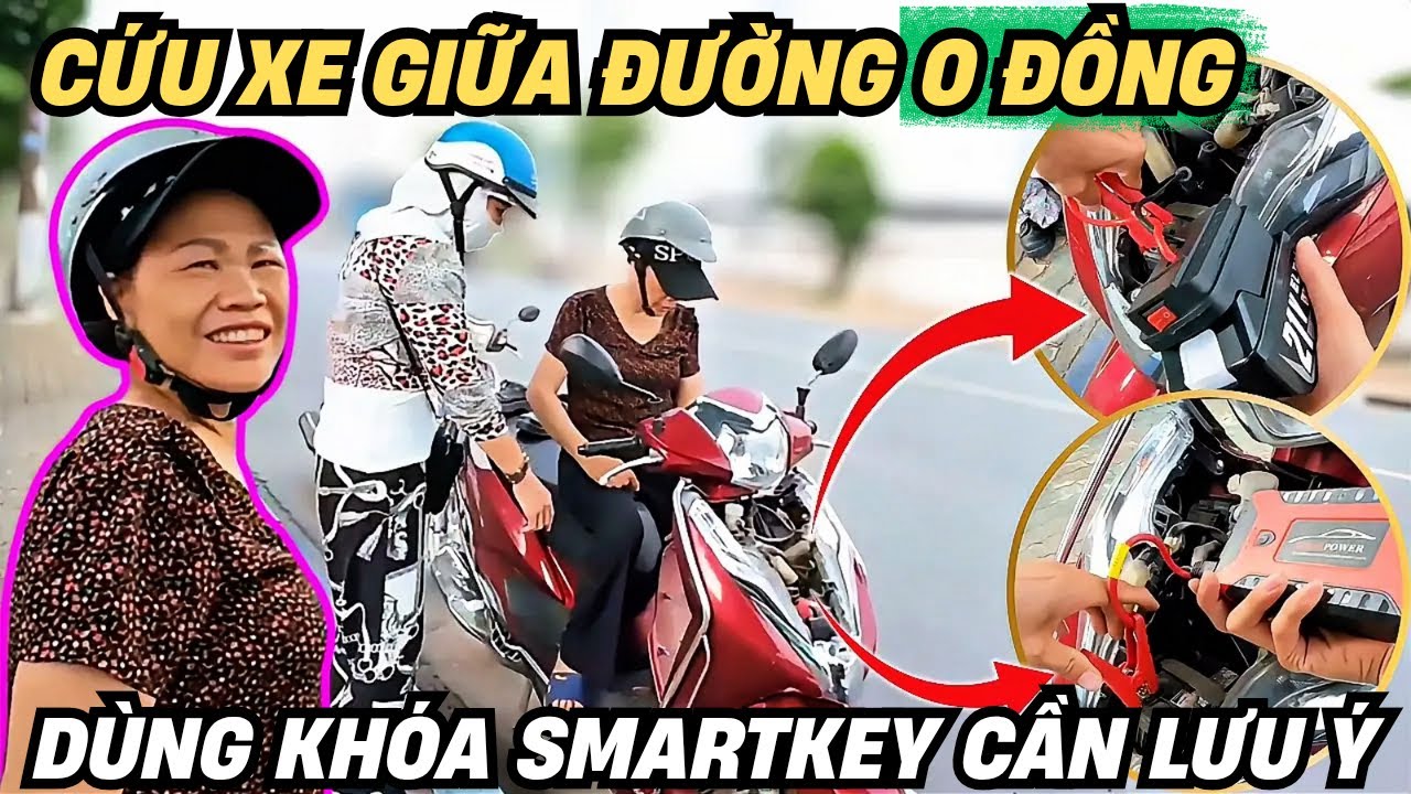 Giúp cô hết bình giữa đường vì quên tắt smartkey – Tôi không lấy 1 đồng!