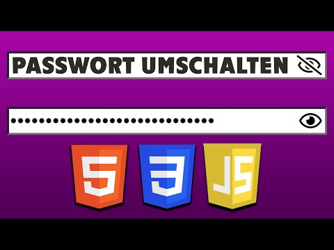 Passwortabfrage mit Klartext-Funktion! - HTML, CSS & JavaScript Tutorial - Deutsch