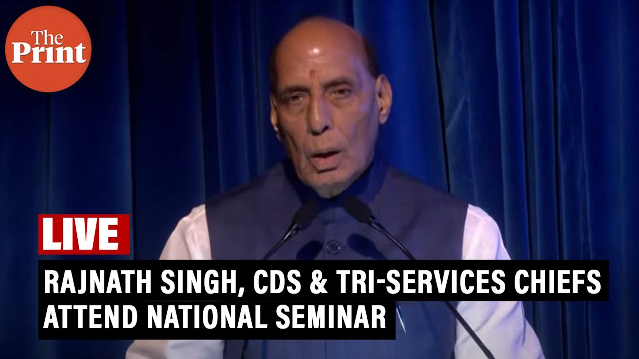 LIVE: Rajnath Singh, CDS and Tri-Services Chiefs attend National Seminar in New Delhi