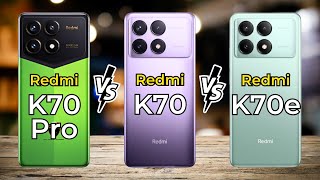 Redmi K70 Pro vs Redmi K70 vs Redmi K70e 🔥 Full Specs Comparison