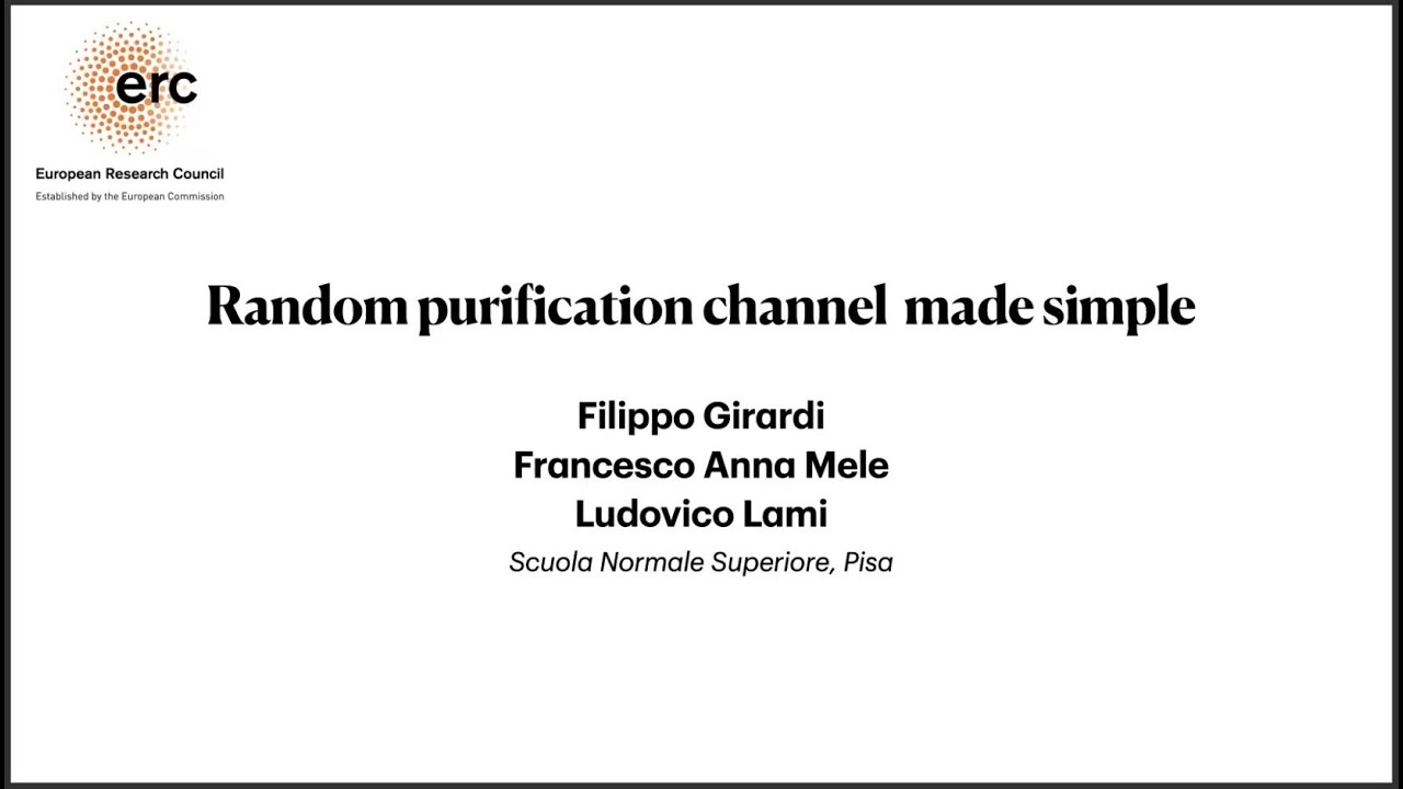 Random purification channel made simple