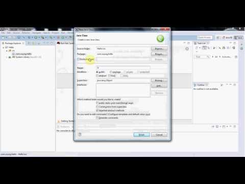 How to create new project in eclipse and write a Hello World Program in Java