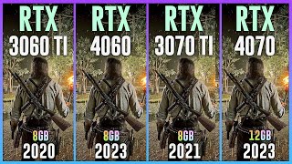 RTX 3060 TI vs RTX 4060 vs RTX 3070 TI vs RTX 4070 - Test in 20 Games