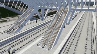 Liège Guillemins Modular - animated escalator