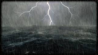 Heavy Ocean Rainstorm with Non-Stop Thunder | Sleep Sounds for Deep Relaxation