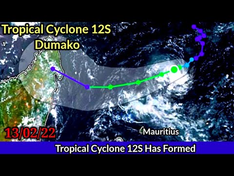 Tropical Cyclone 12S has Formed near Mauritius | Latest Cyclone Dumako Update