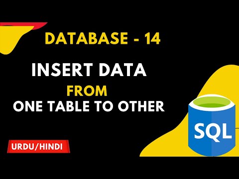 Inserting data from One table to Other in SQL Urdu/Hindi || Jawad Aslam
