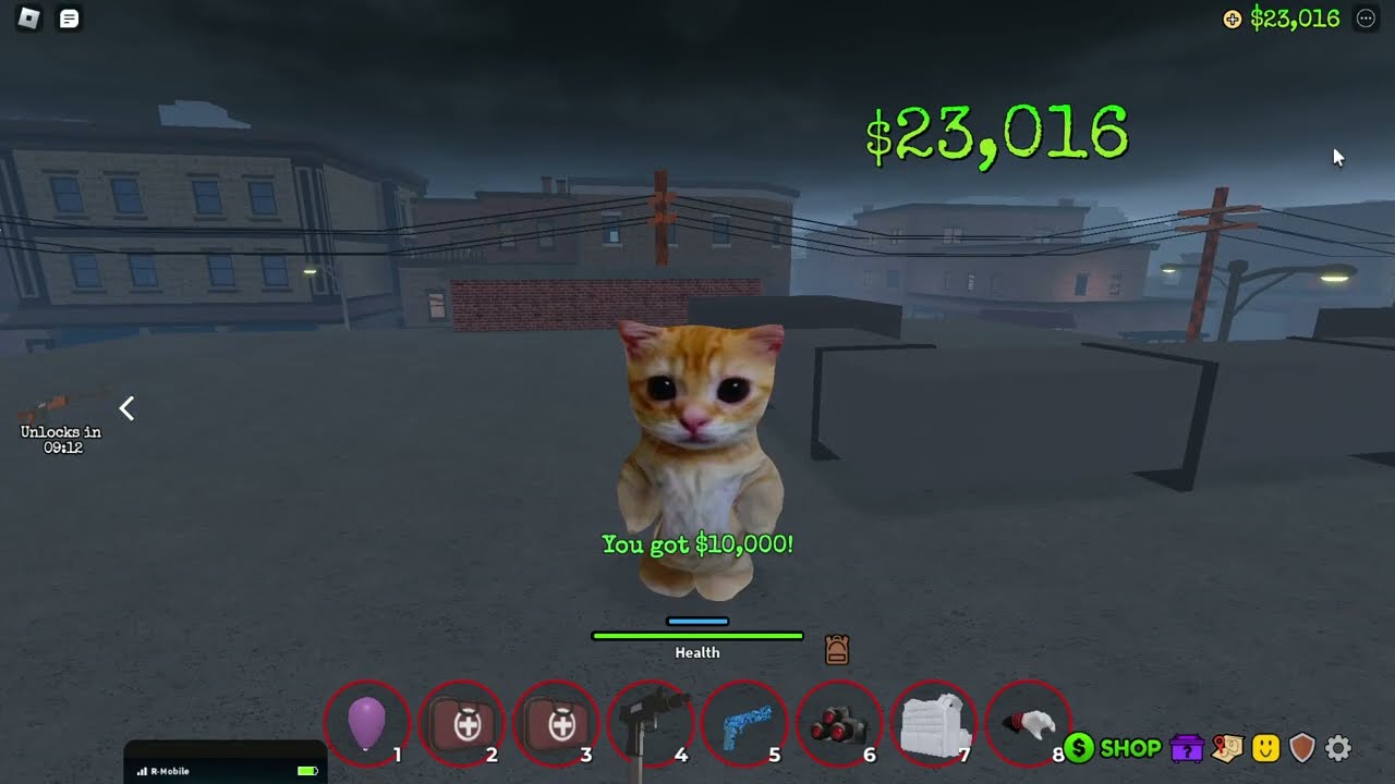 today we open a purple lucky block in roblox ohio