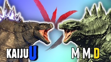 Kaiju Universe Vs Kaiju MMD Legends Roar Comparison ! Godzilla 2014 Vs Godzilla 2014 | ROBLOX