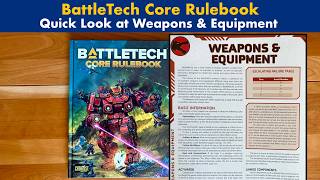 Core Rulebook - Quick Look At Weapons Equipment Ilclan Only? Battletech Rules Update