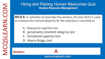 Hiring & Placing Human Resources Quiz | HR Management Questions Answers PDF | HRM Quiz App Download