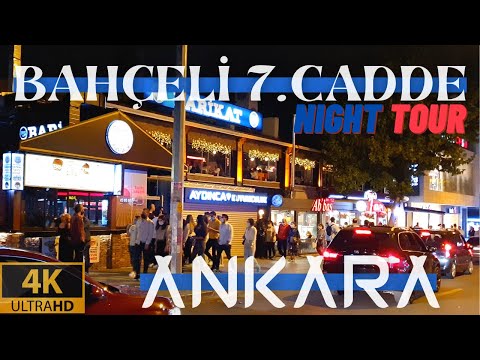 BAHÇELİ 7. CADDE GECE TURU WALKING TOUR OF BAHCELI 7TH STREET HELVACI ALİ SIM DONDURMA MİDYECİ AHMET