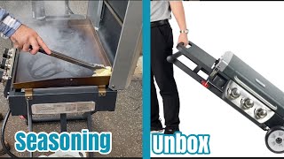 Seasoning Portable Rhino griddle
