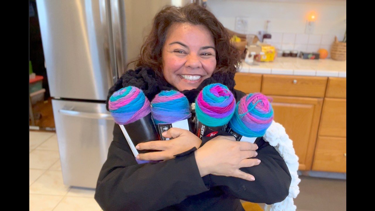 Розыгрыш пряжи Red Heart Super Saver ♥️ Видеоблог о вязании крючком 💕 Простое вязание крючком для...