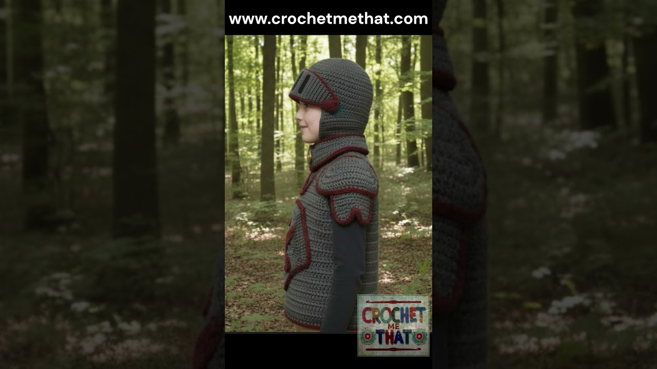 Crocheted Knight's Armor Vest and Hood Pattern 