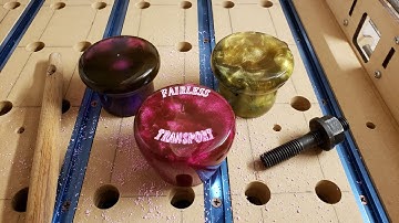 Making a custom epoxy resin shifter knob for a semi truck. And personalizing it with a Bob