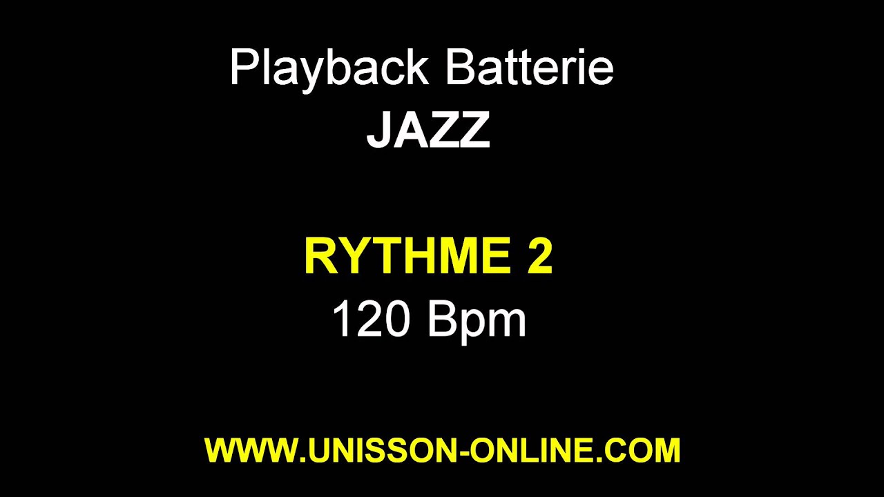 Drum Backing Track I Jazz I Rythme 2 120 Bpm I Playback batterie
