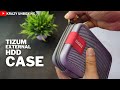 Tizum External Hard Drive Case for 2.5-Inch Hard Drive - Double Padded, HDD Case (Grey) Unboxing