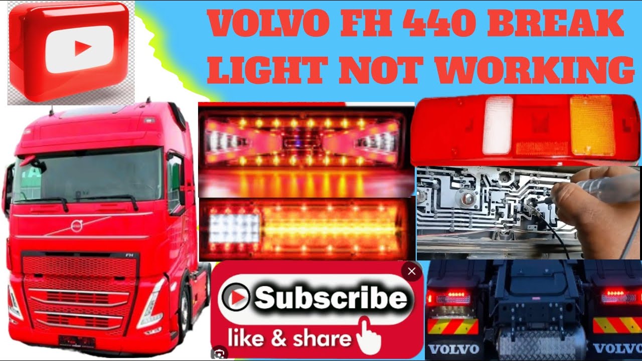 VOLVO FH 440 BREAK LIGHT NOT WORKING BREAK LIGHT ASSEMBLY REPAIR😱😱