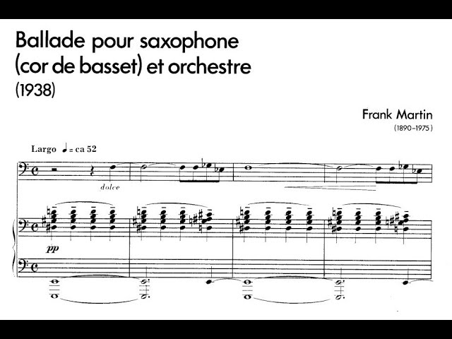 Leslie Bassett - Music for Saxophone and Piano (1969) [Score-Video