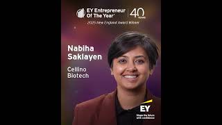 EY US Announces Nabiha Saklayen of Cellino as an Entrepreneur Of The Year® 2025 New England Award...