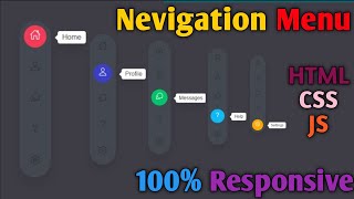 Navigation Menu using HTML CSS JavaScript || Advance CSS Project || Sidebar Menu