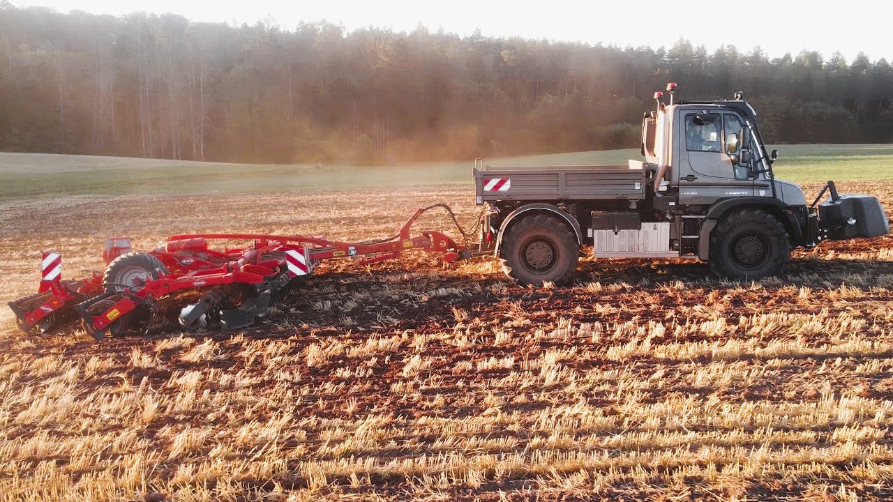 UNIMOG U535 Agrar testen beim Scheiben mit fast 30 km/h! | Stoppelbearbeitung mit Kuhn Optimer