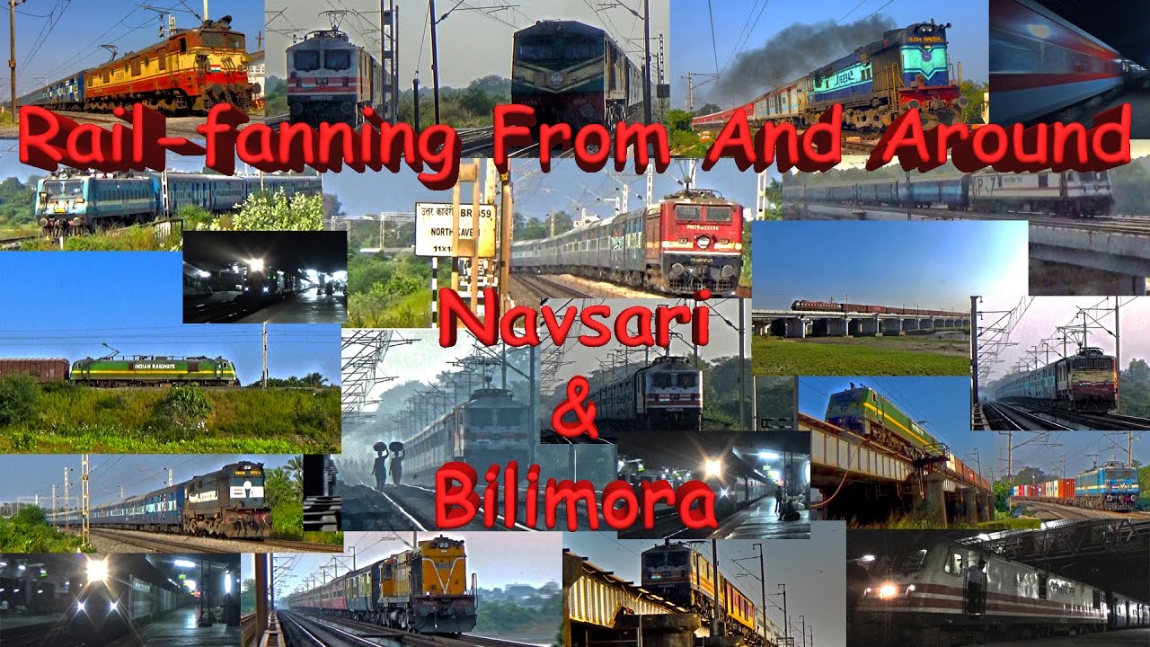 Compilation Of Railfanning Between Bilimora And Navsari!!!!!!