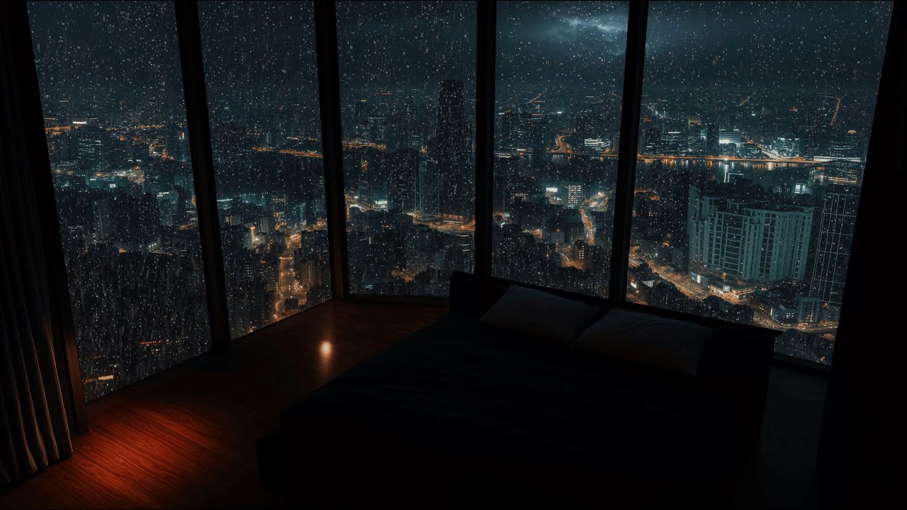 Soft Rainy Night 🌧️ Cozy Bedroom Ambience for Sleep & Relaxation - YouTube