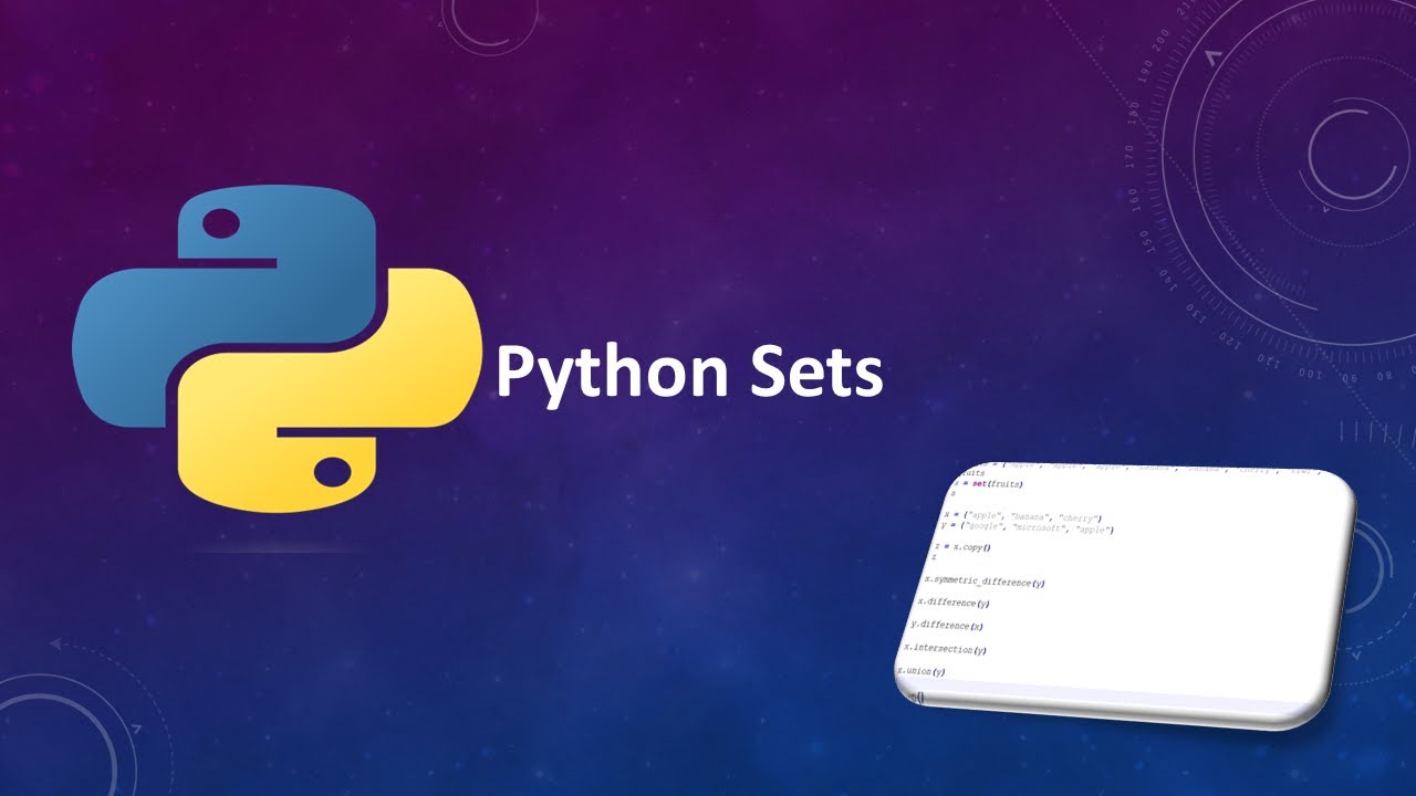 Python Set How to create and how to use it - YouTube