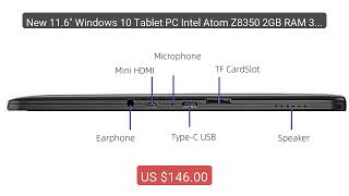 New 11.6 Windows 10 Tablet PC Intel Atom Z8350 2GB RAM 32GB ROM Ta... β Top Rated 2026 | Buy Now!