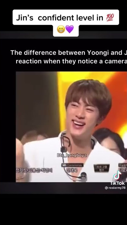 Suga and Jin when they notice a camera #shorts